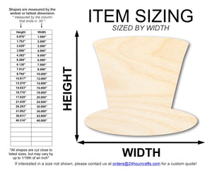 Unfinished Wood Uncle Sam Hat Shape | DIY Craft Cutout | up to 46" DIY