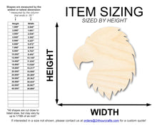 Load image into Gallery viewer, Unfinished Wood Eagle Head Shape | DIY Craft Cutout | up to 46&quot; DIY
