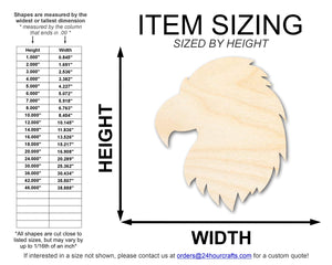 Unfinished Wood Eagle Head Shape | DIY Craft Cutout | up to 46" DIY
