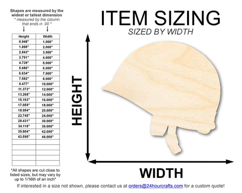 Unfinished Wood Army Helmet Shape | DIY Craft Cutout | up to 46" DIY