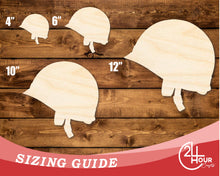 Load image into Gallery viewer, Unfinished Wood Army Helmet Shape | DIY Craft Cutout | up to 46&quot; DIY
