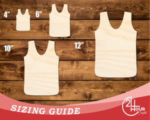 Unfinished Wood Hunting Vest Shape | DIY Craft Cutout | up to 46" DIY