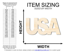 Load image into Gallery viewer, Unfinished Wood USA Cutout | DIY Craft Cutout | up to 46&quot; DIY
