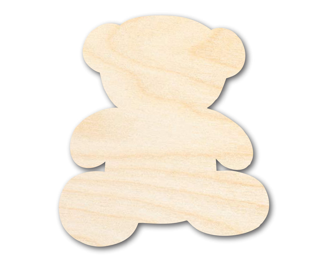 Unfinished Wood Teddy Bear Shape | DIY Craft Cutout | up to 46