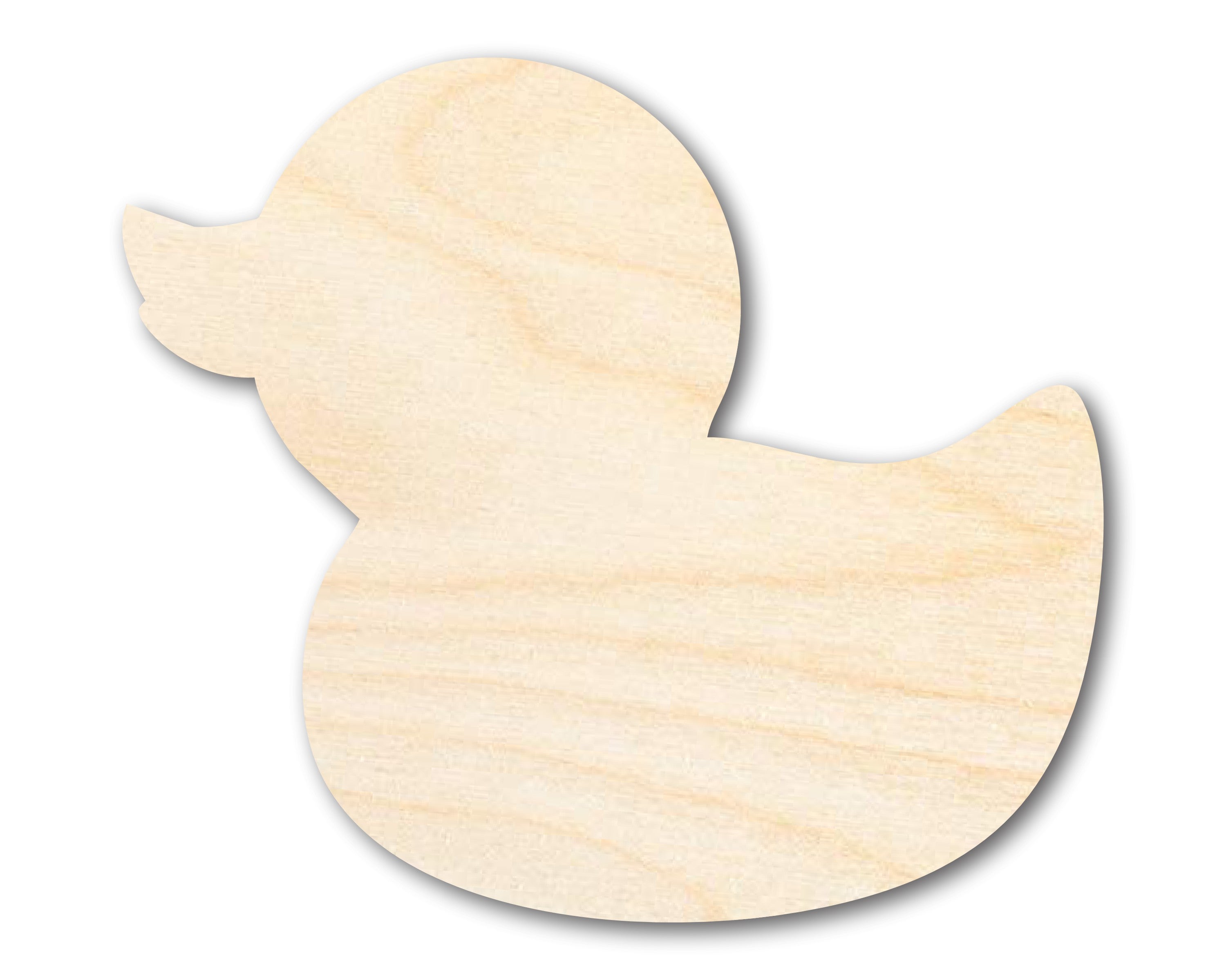 Unfinished Wood Cute Rubber Duck Shape | DIY Craft Cutout | up to 46