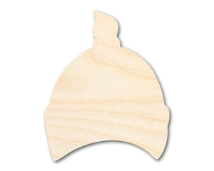 Unfinished Wood Newborn Baby Hat Shape | DIY Craft Cutout | up to 46" DIY