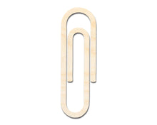 Load image into Gallery viewer, Unfinished Wood Paper Clip Shape | DIY Craft Cutout | up to 46&quot; DIY
