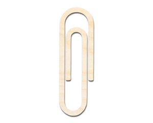 Unfinished Wood Paper Clip Shape | DIY Craft Cutout | up to 46" DIY