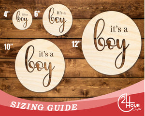 Unfinished Wood It's A Boy Cutout | DIY Craft Shape | up to 46" DIY