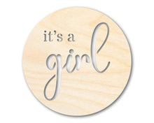 Load image into Gallery viewer, Unfinished Wood It&#39;s A Girl Cutout | DIY Craft Shape | up to 46&quot; DIY
