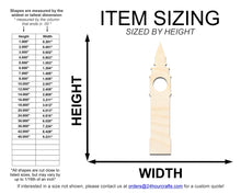 Load image into Gallery viewer, Unfinished Wood Big Ben Shape | DIY Craft Cutout | up to 46&quot; DIY
