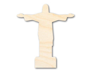 Unfinished Wood Christ the Redeemer Shape | DIY Craft Cutout | up to 46" DIY