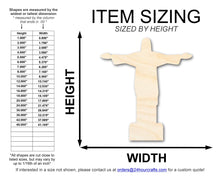 Load image into Gallery viewer, Unfinished Wood Christ the Redeemer Shape | DIY Craft Cutout | up to 46&quot; DIY
