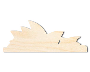 Unfinished Wood Sydney Opera House Shape | DIY Craft Cutout | up to 46" DIY