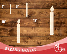 Load image into Gallery viewer, Unfinished Wood Birthday Candle Shape | DIY Craft Cutout | up to 46&quot; DIY
