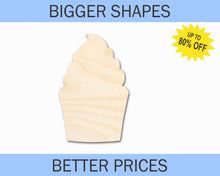 Load image into Gallery viewer, Bigger Better | Unfinished Wood Cupcake Shape |  DIY Craft Cutout
