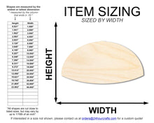 Load image into Gallery viewer, Unfinished Wood Kippah Shape | DIY Craft Cutout | up to 46&quot; DIY
