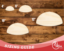 Load image into Gallery viewer, Unfinished Wood Kippah Shape | DIY Craft Cutout | up to 46&quot; DIY
