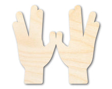 Load image into Gallery viewer, Unfinished Wood Priestly Blessing Hands Shape | DIY Craft Cutout | up to 46&quot; DIY
