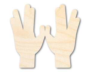 Unfinished Wood Priestly Blessing Hands Shape | DIY Craft Cutout | up to 46" DIY