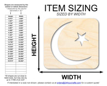 Load image into Gallery viewer, Unfinished Wood Islam Symbol Shape | DIY Craft Cutout | up to 46&quot; DIY

