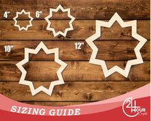 Load image into Gallery viewer, Unfinished Wood Baha&#39;i Symbol Shape | DIY Craft Cutout | up to 46&quot; DIY
