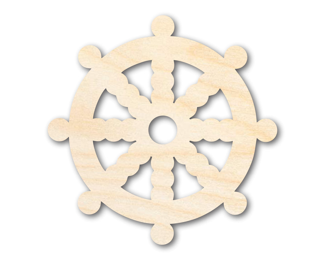 Unfinished Wood Buddhism Symbol Shape | DIY Craft Cutout | up to 46