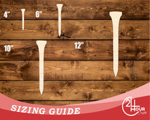 Load image into Gallery viewer, Unfinished Wood Golf Tee Shape | DIY Craft Cutout | up to 46&quot; DIY
