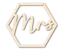 Load image into Gallery viewer, Unfinished Wood Mrs. Chair Sign | DIY Craft Cutout | up to 46&quot; DIY
