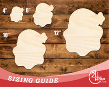 Load image into Gallery viewer, Unfinished Wood Cute Santa Shape | DIY Craft Cutout | up to 46&quot; DIY
