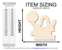 Load image into Gallery viewer, Unfinished Wood Bookworm Shape | DIY Craft Cutout | up to 46&quot; DIY
