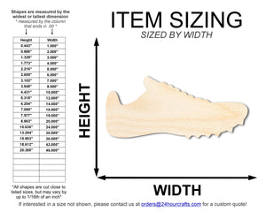 Unfinished Wood Cleat Shoe Shape | DIY Craft Cutout | up to 46" DIY