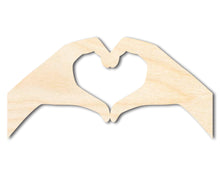 Load image into Gallery viewer, Unfinished Wood Heart Hands Shape | DIY Craft Cutout | up to 46&quot; DIY

