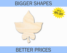 Load image into Gallery viewer, Bigger Better | Unfinished Wood Simple Fall Leaf Shape |  DIY Craft Cutout
