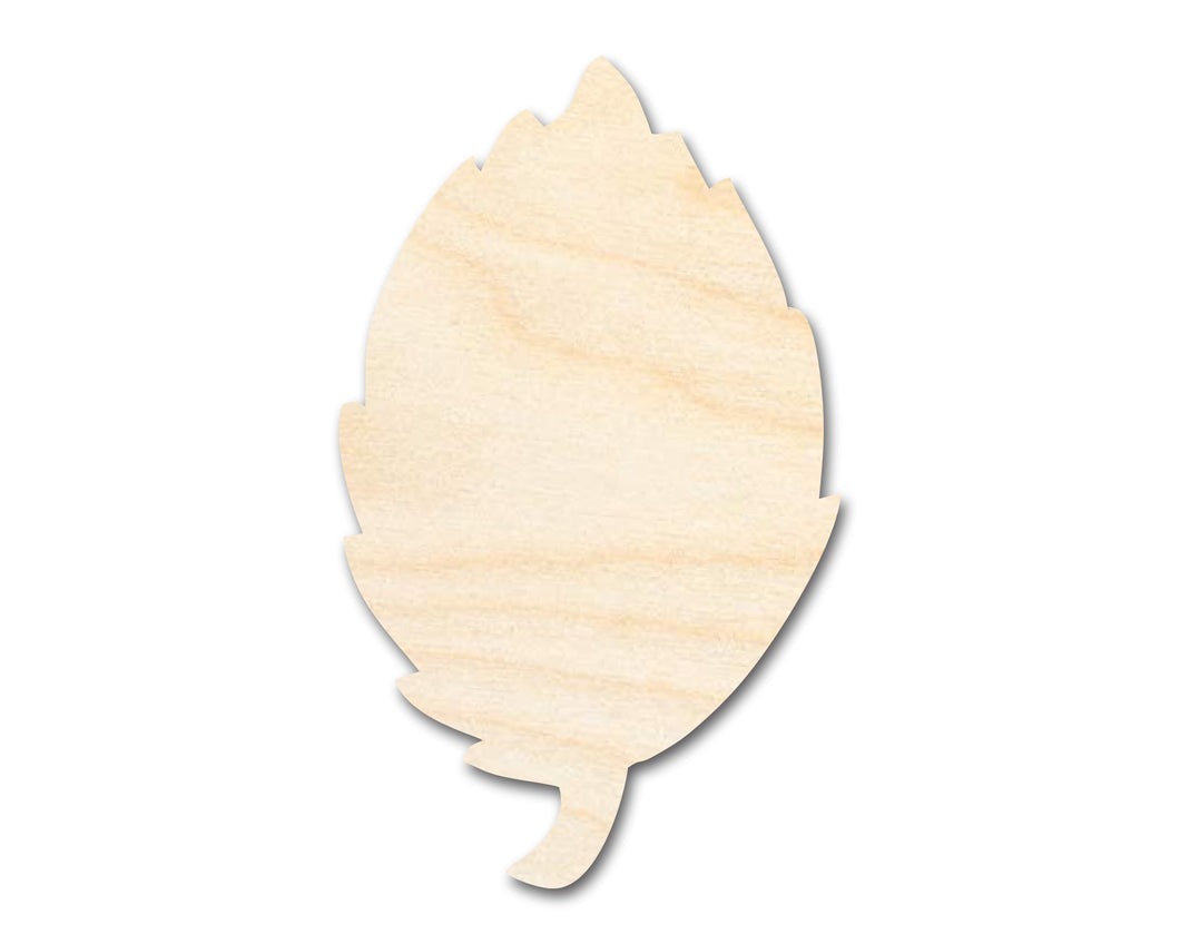 Bigger Better | Unfinished Wood Simple Fall Leaf Shape |  DIY Craft Cutout