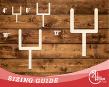 Load image into Gallery viewer, Unfinished Wood Football Field Goal Shape | DIY Craft Cutout | up to 46&quot; DIY
