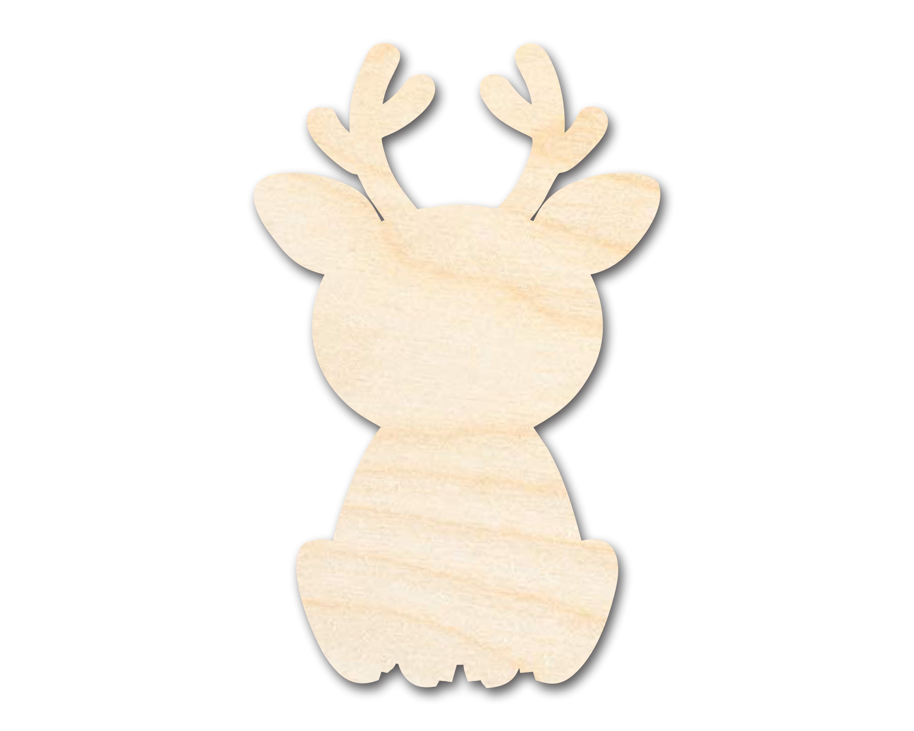 Unfinished Wood Cute Deer Shape | DIY Craft Cutout | up to 46