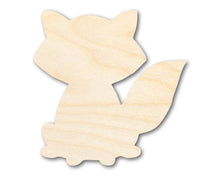 Load image into Gallery viewer, Unfinished Wood Cute Fox Shape | DIY Craft Cutout | up to 46&quot; DIY
