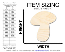 Load image into Gallery viewer, Unfinished Wood Mushroom Shape | DIY Craft Cutout | up to 46&quot; DIY
