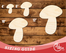 Load image into Gallery viewer, Unfinished Wood Mushroom Shape | DIY Craft Cutout | up to 46&quot; DIY
