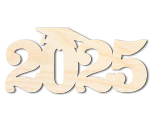 Unfinished Wood 2025 Grad Shape | DIY Craft Cutout | up to 46" DIY