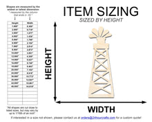 Load image into Gallery viewer, Unfinished Wood Oil Rig Shape | DIY Craft Cutout | up to 46&quot; DIY
