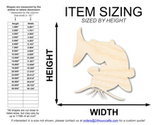 Load image into Gallery viewer, Unfinished Wood Catfish Shape | DIY Craft Cutout | up to 46&quot; DIY
