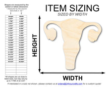 Load image into Gallery viewer, Unfinished Wood Uterus Shape | DIY Craft Cutout | up to 46&quot; DIY
