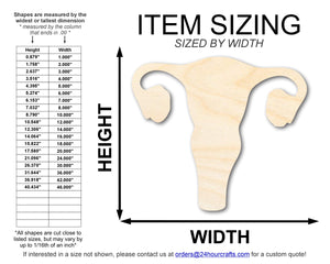 Unfinished Wood Uterus Shape | DIY Craft Cutout | up to 46" DIY