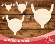 Load image into Gallery viewer, Unfinished Wood Bladder Shape | DIY Craft Cutout | up to 46&quot; DIY
