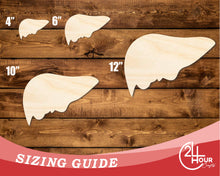 Load image into Gallery viewer, Unfinished Wood Liver Shape | DIY Craft Cutout | up to 46&quot; DIY
