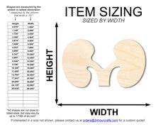 Load image into Gallery viewer, Unfinished Wood Kidney Shape | DIY Craft Cutout | up to 46&quot; DIY
