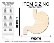 Load image into Gallery viewer, Unfinished Wood Stomach Shape | DIY Craft Cutout | up to 46&quot; DIY
