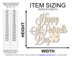 Unfinished Wood Happy St. Patrick's Day Shape | DIY Craft Cutout | up to 46" DIY